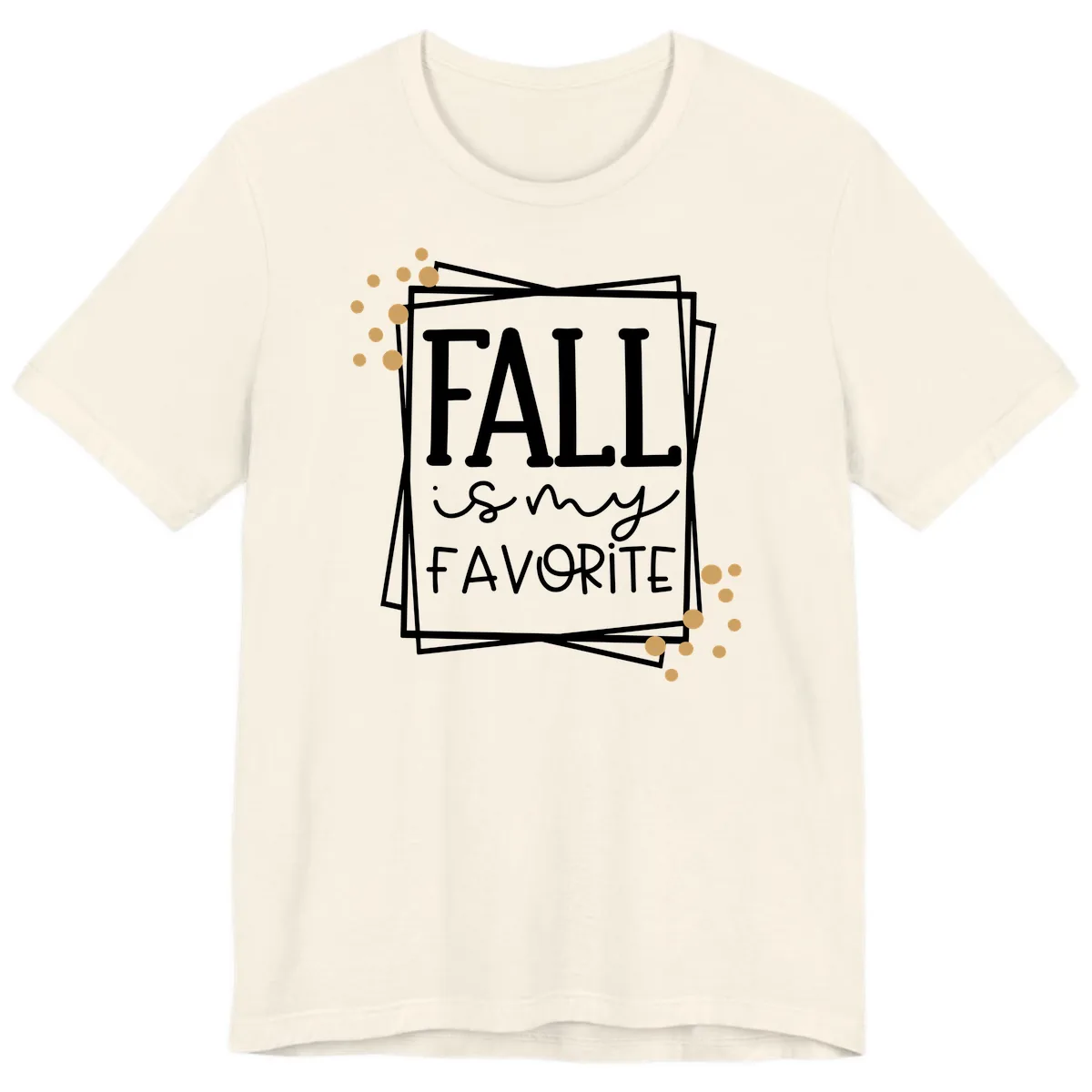 Fall Is My Favorite Typography Design Premium T-Shirt in Natural