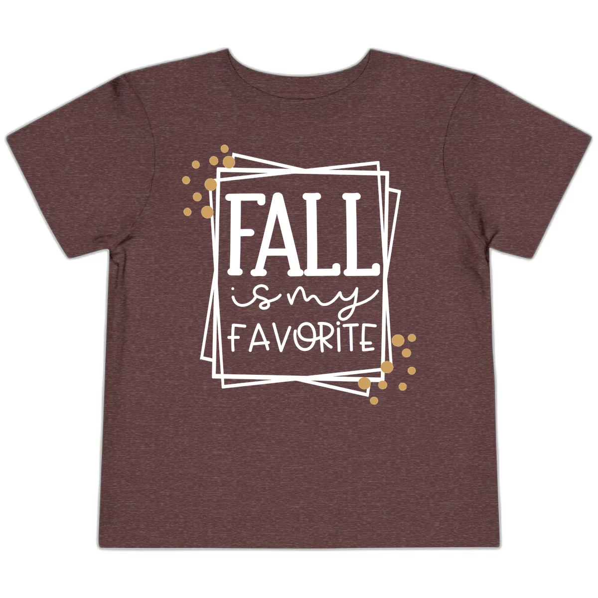 Fall Is My Favorite Typography Design Toddler T-Shirt in Heather Maroon