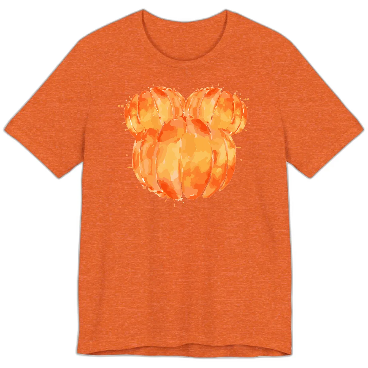 Mandarin Orange Heart Illustration Premium T-Shirt in Heather Orange