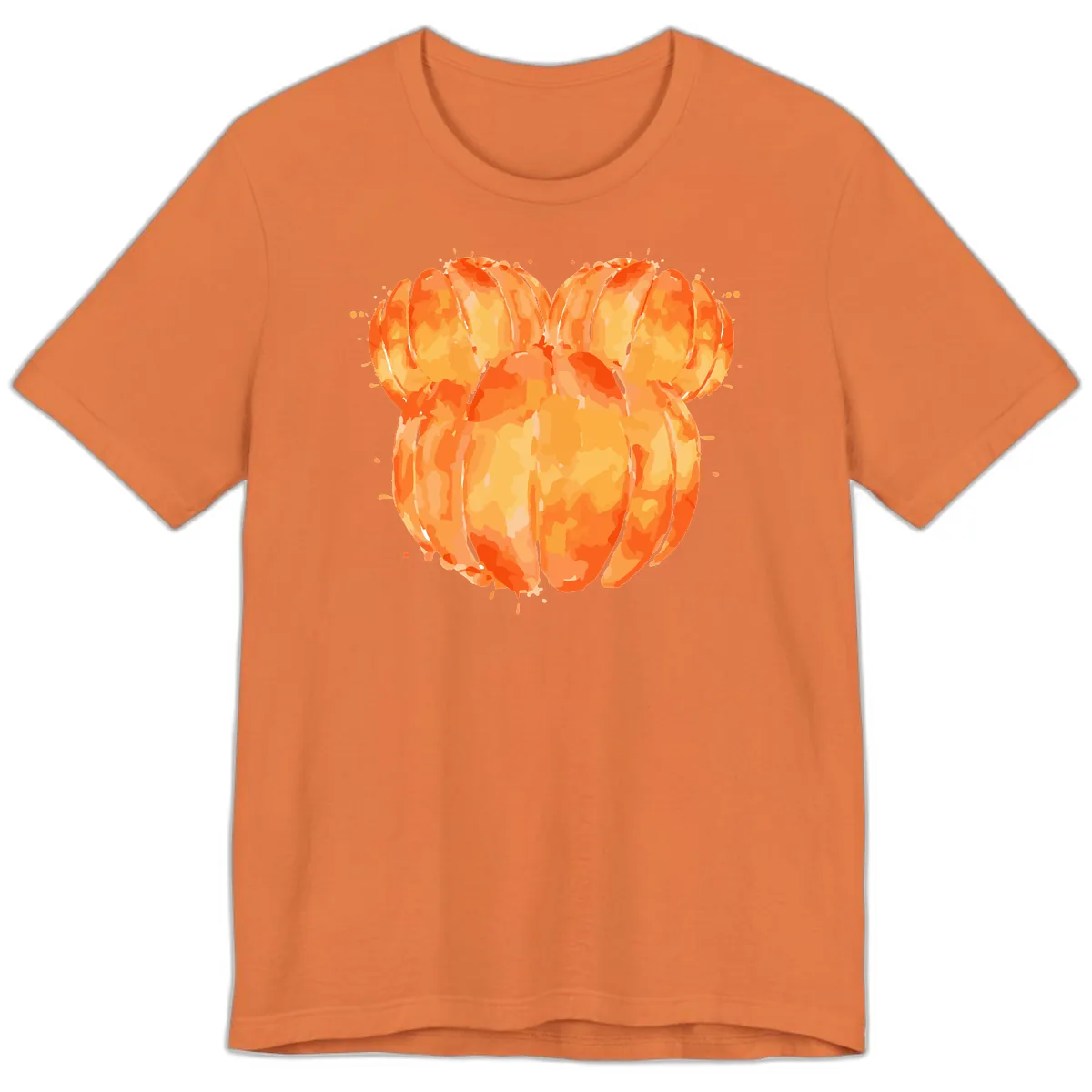 Mandarin Orange Heart Illustration Premium T-Shirt in Burnt Orange