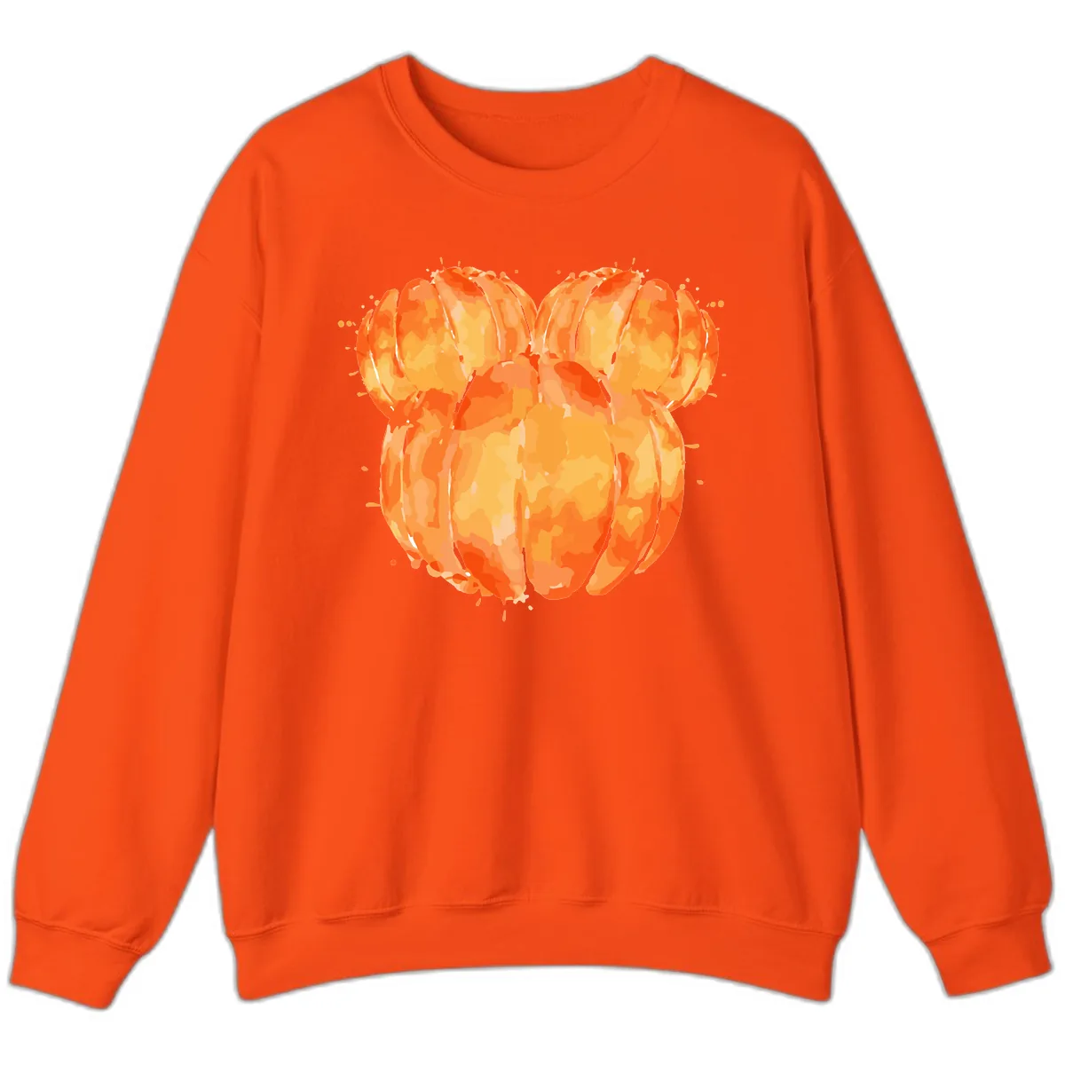 Mandarin Orange Heart Illustration Sweatshirt in Orange