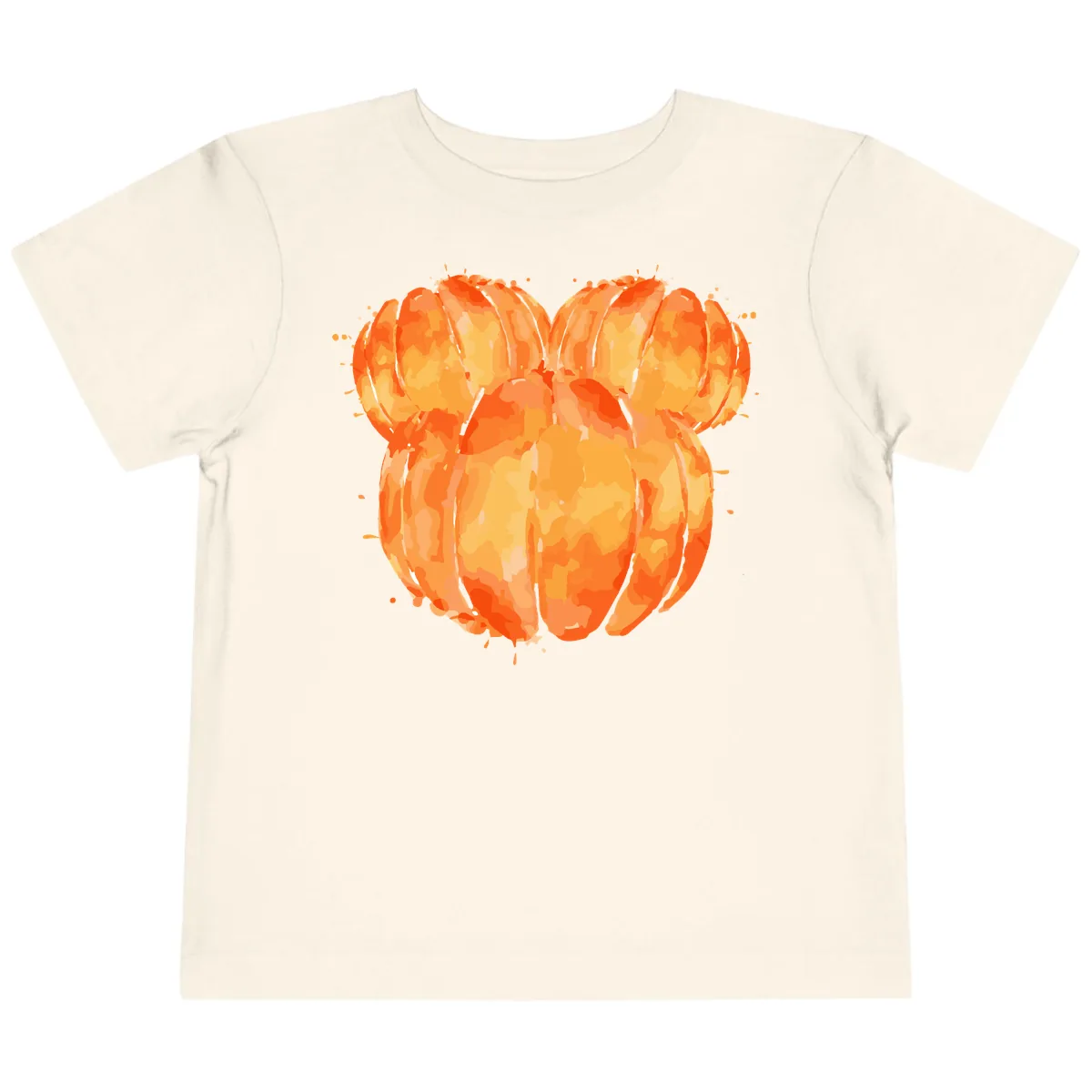 Mandarin Orange Heart Illustration Toddler T-Shirt in Natural