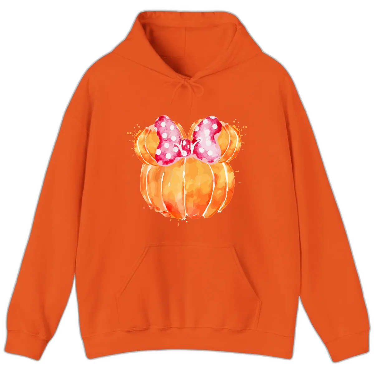 Pumpkin Minnie Mouse Ears Hoodie in Orange