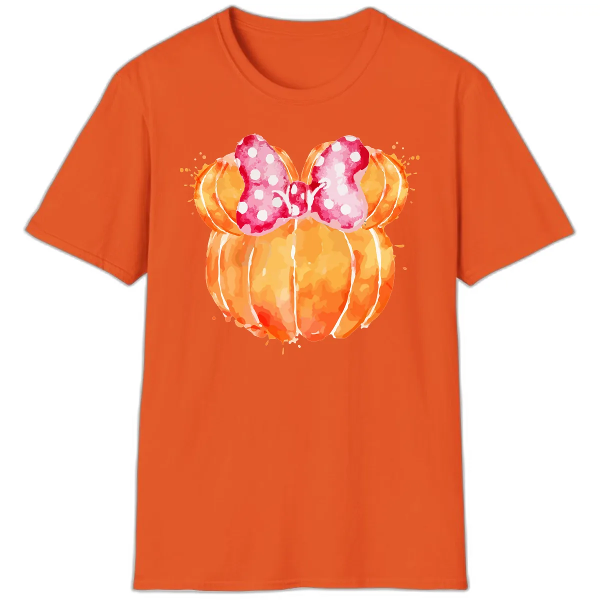 Pumpkin Minnie Mouse Ears T-Shirt in Orange