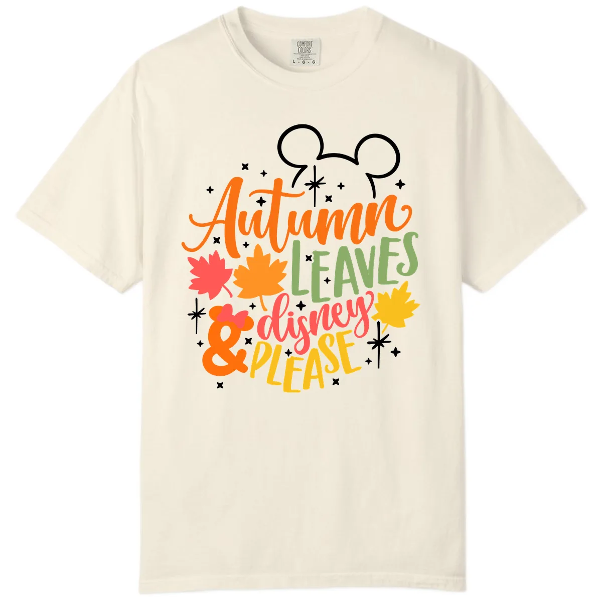 Autumn Leaves Disney Please Design Comfort Color in Ivory