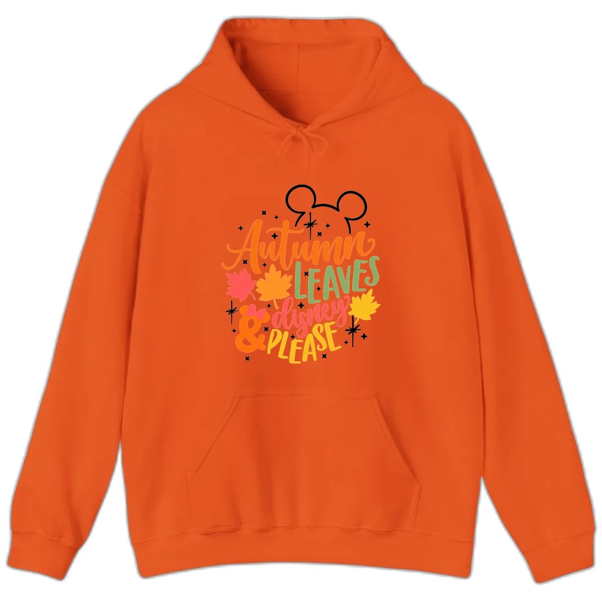 Autumn Leaves Disney Please Design Hoodie in Orange