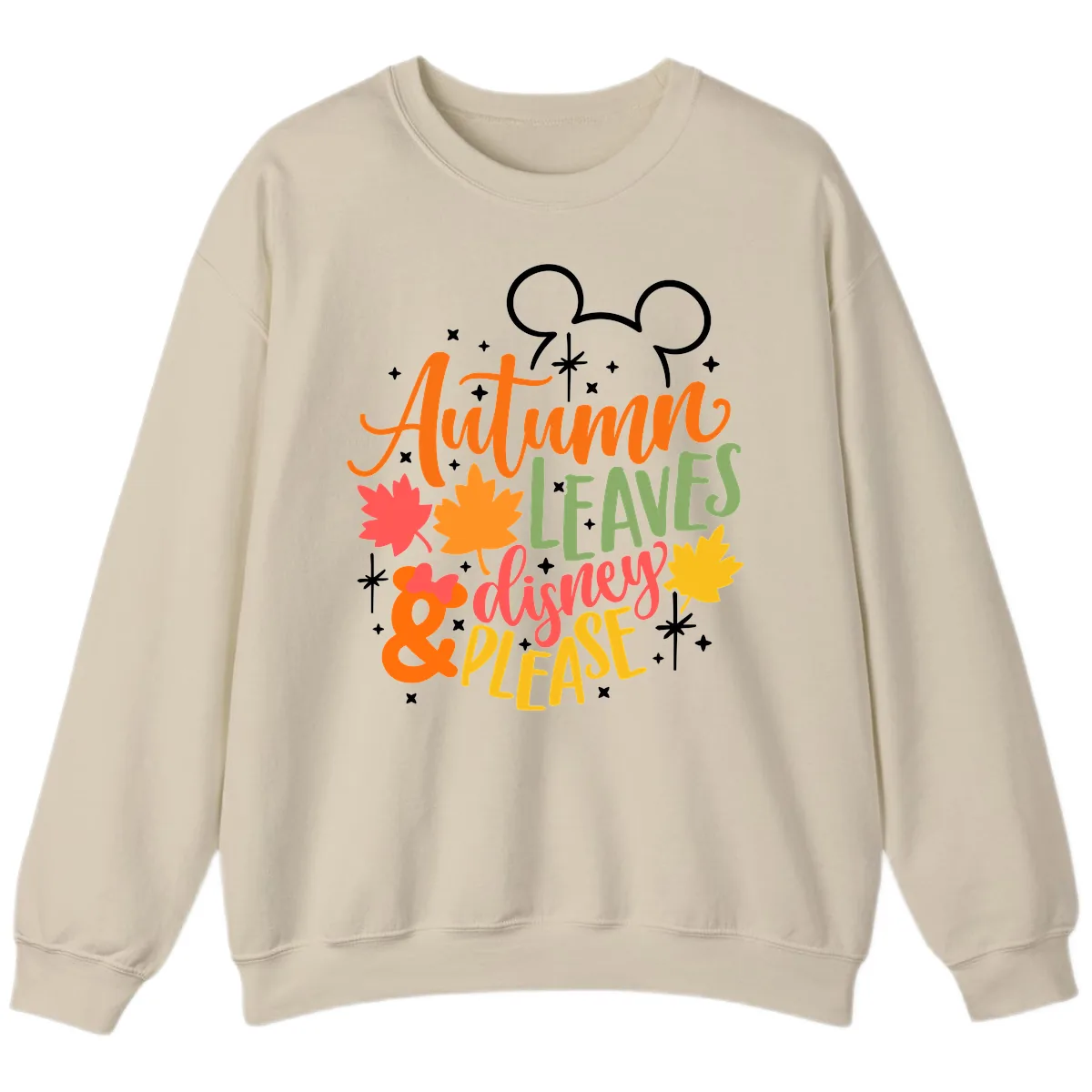 Autumn Leaves Disney Please Design Sweatshirt in Sand