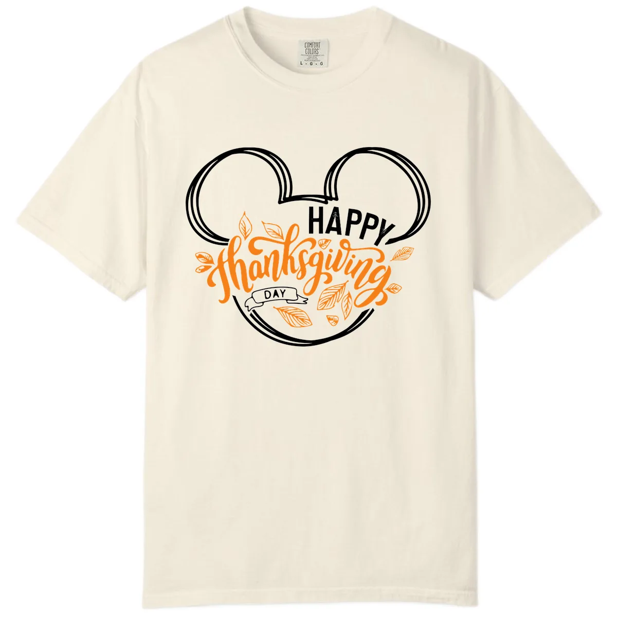 Mickey Ears Thanksgiving Day Celebration Comfort Color in Ivory