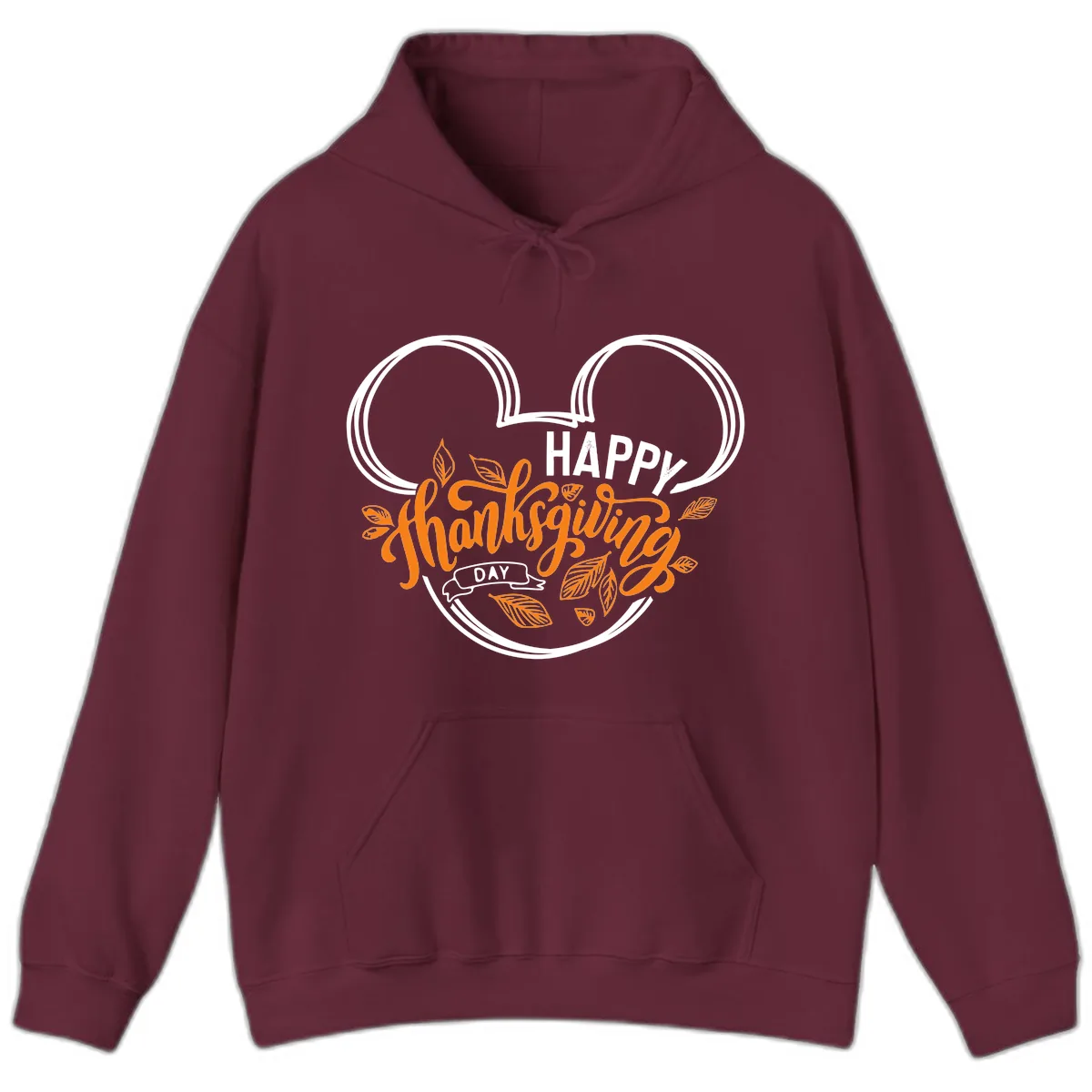 Mickey Ears Thanksgiving Day Celebration Hoodie in Maroon