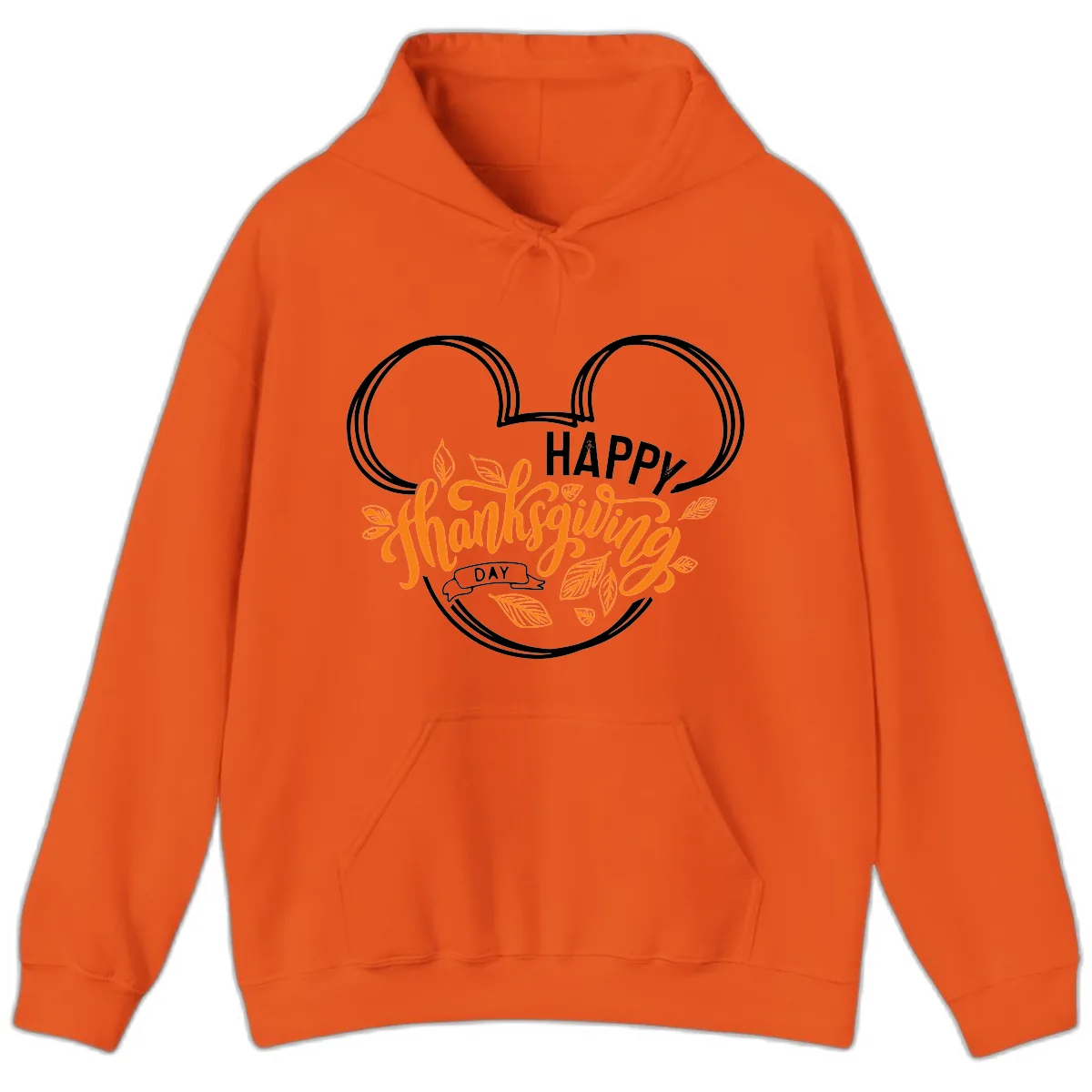 Mickey Ears Thanksgiving Day Celebration Hoodie in Orange