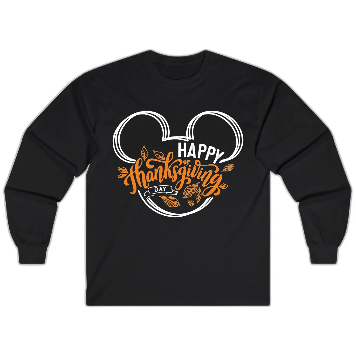 Mickey Ears Thanksgiving Day Celebration Long Sleeve in Black
