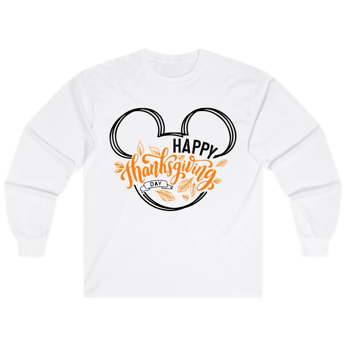 Mickey Ears Thanksgiving Day Celebration Long Sleeve in White