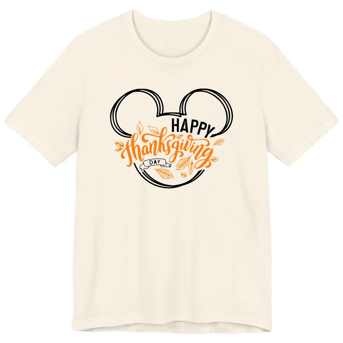 Mickey Ears Thanksgiving Day Celebration Premium T-Shirt in Natural