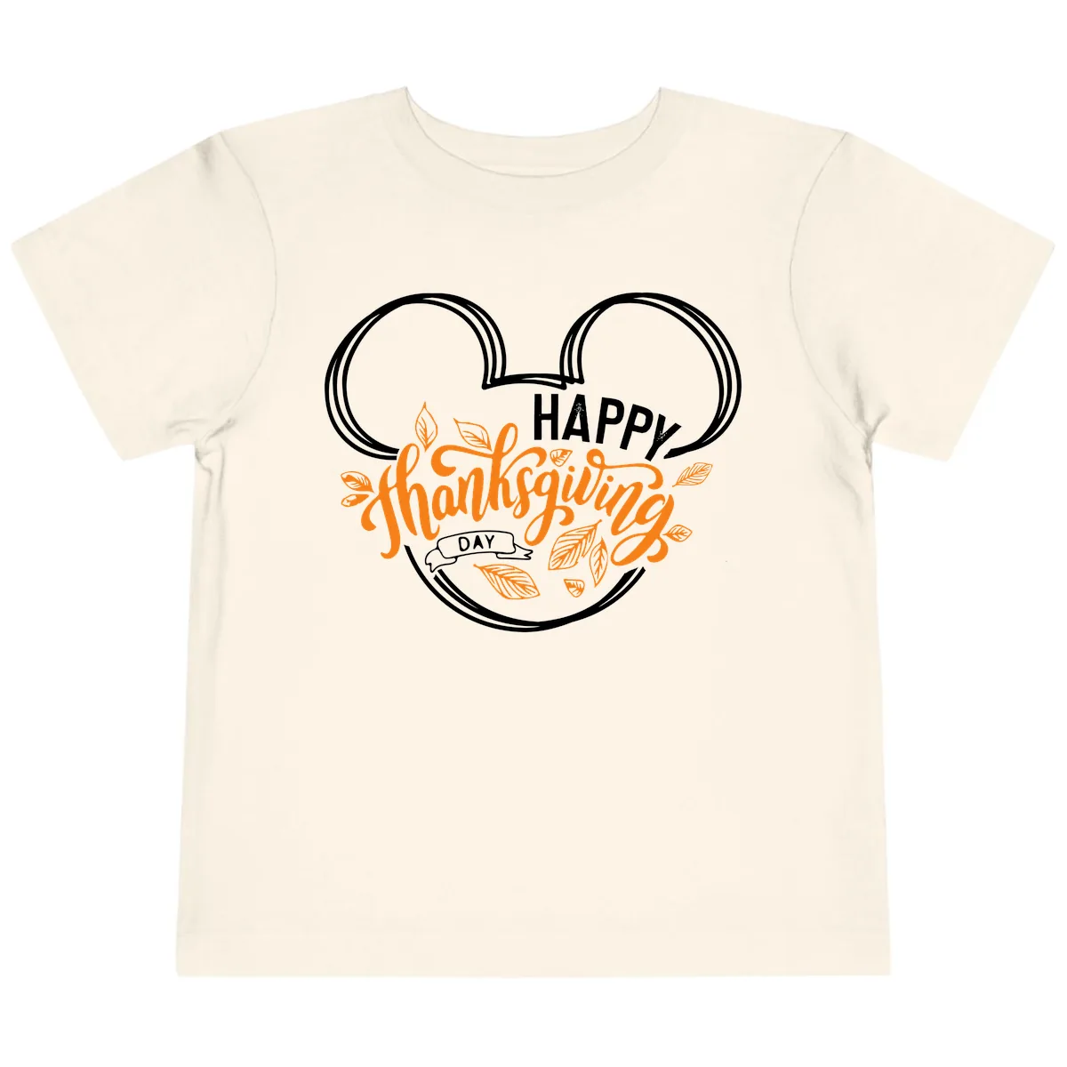 Mickey Ears Thanksgiving Day Celebration Toddler T-Shirt in Natural