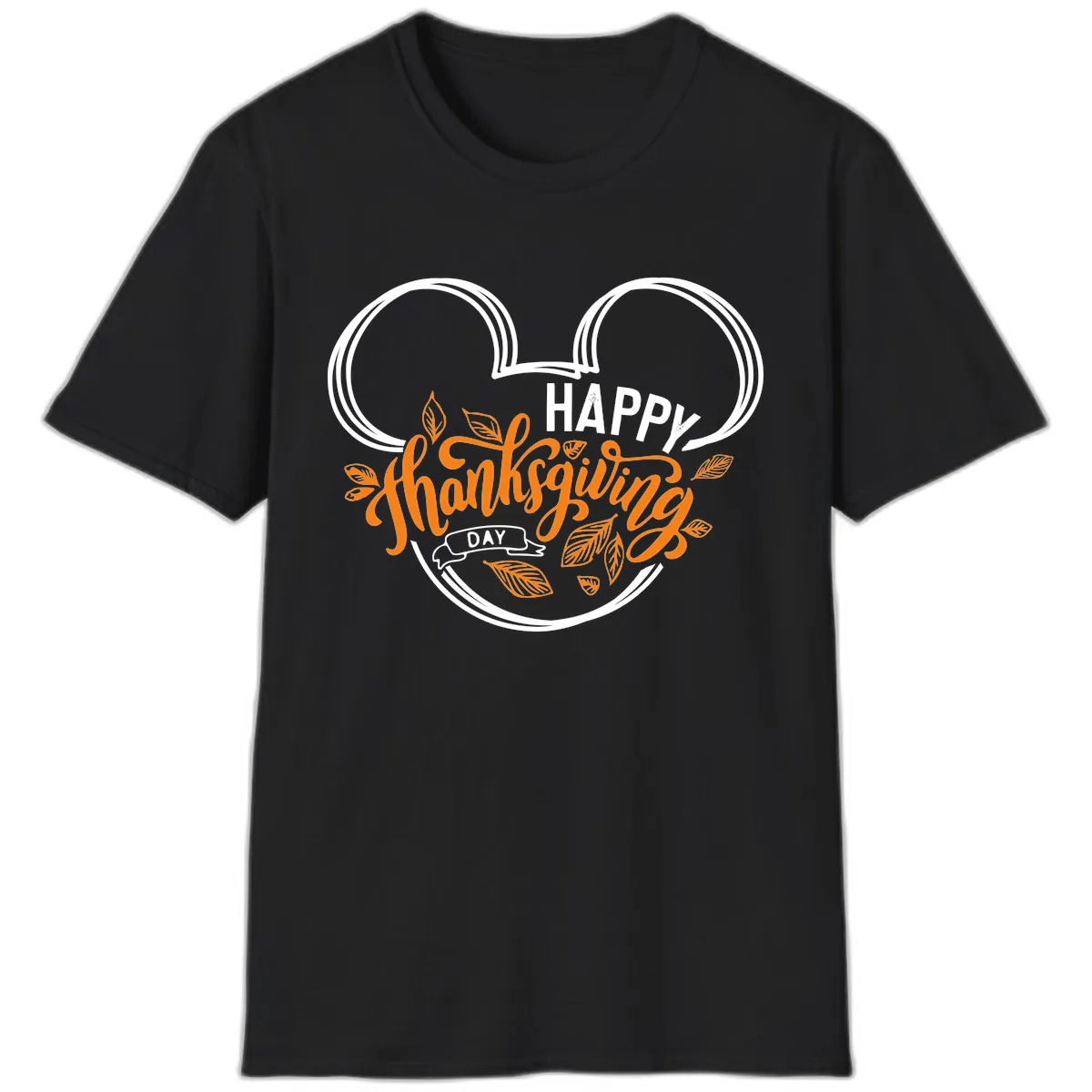 Mickey Ears Thanksgiving Day Celebration T-Shirt in Black