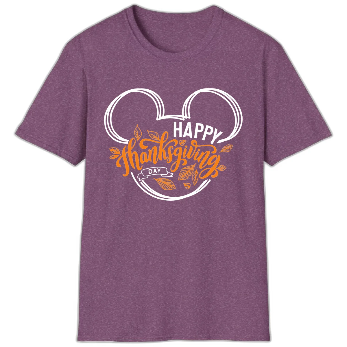 Mickey Ears Thanksgiving Day Celebration T-Shirt in Heather Maroon