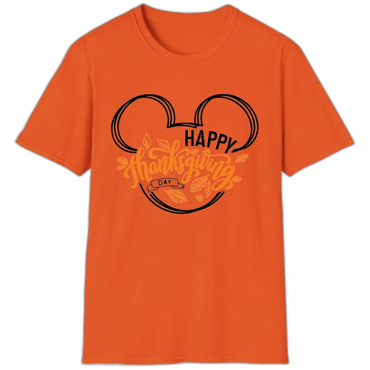Mickey Ears Thanksgiving Day Celebration T-Shirt in Orange