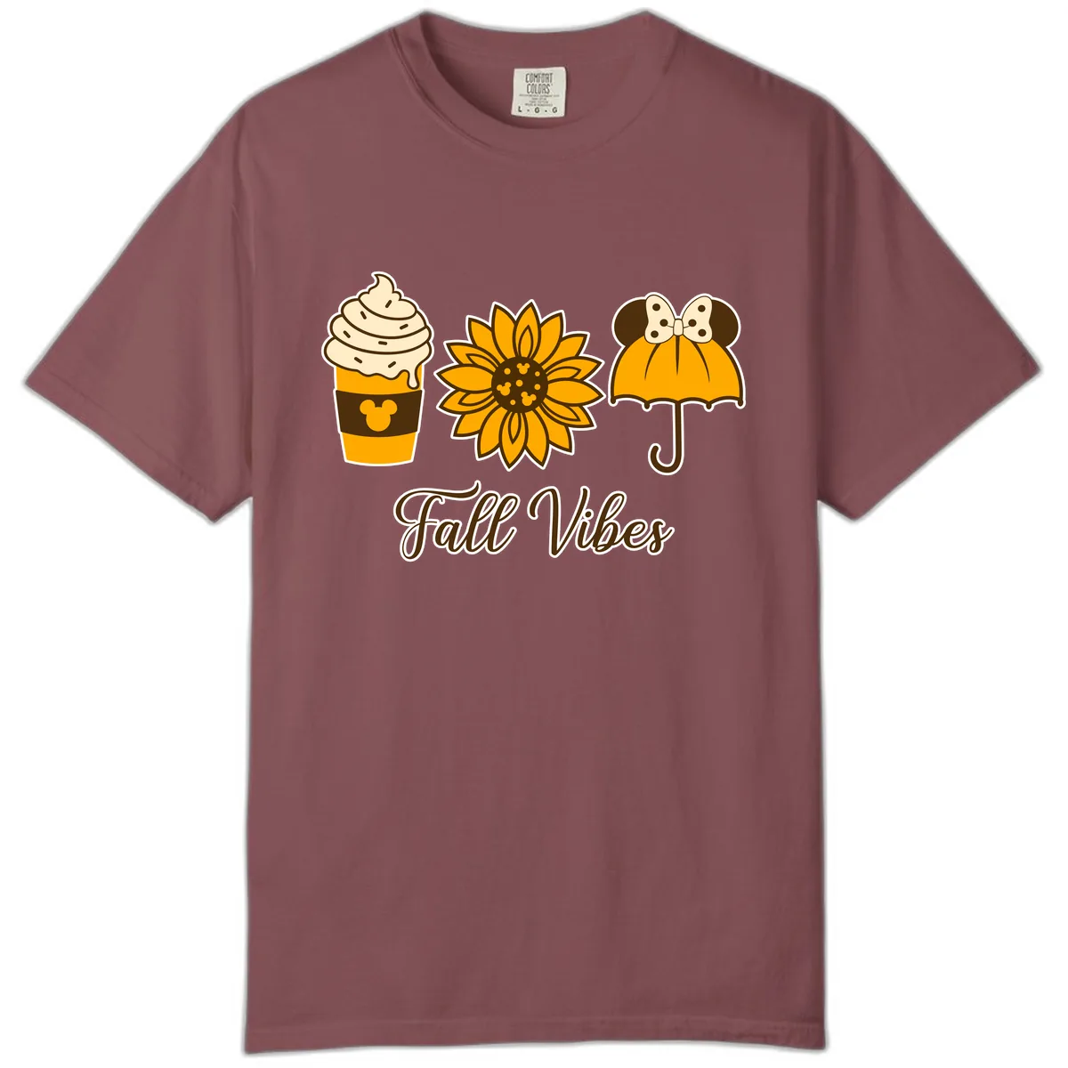 Fall Vibes Coffee And Sunflower Comfort Color in Brick