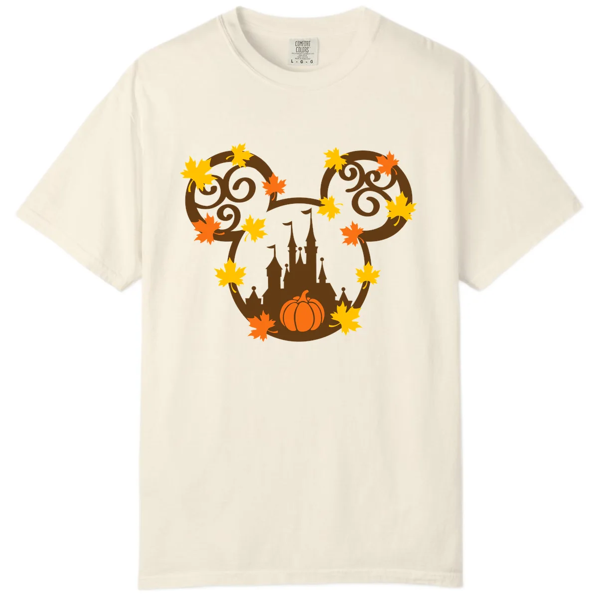 Mickey Autumn Castle Thanksgiving Comfort Color in Ivory