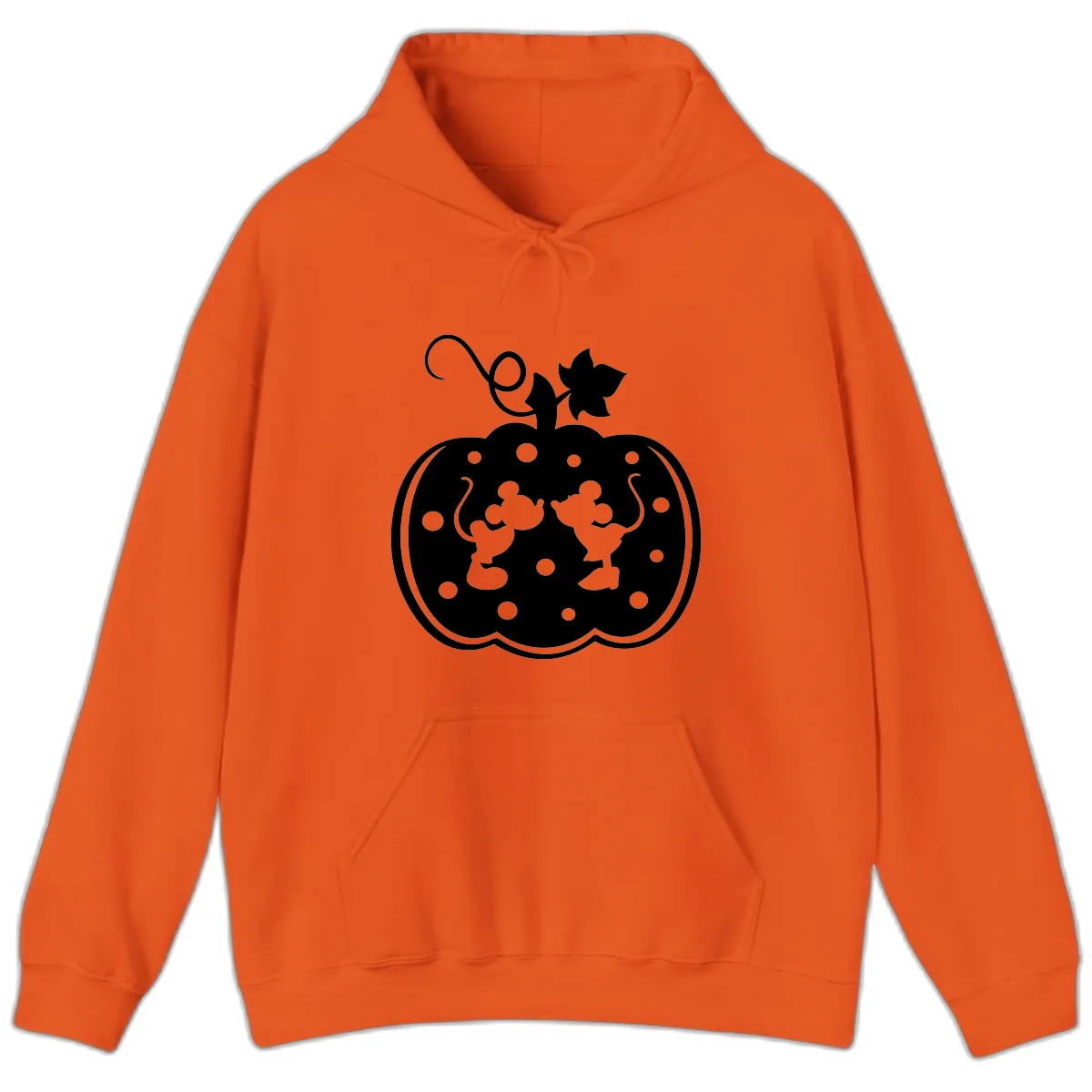 Mickey And Minnie Pumpkin Patch Hoodie in Orange