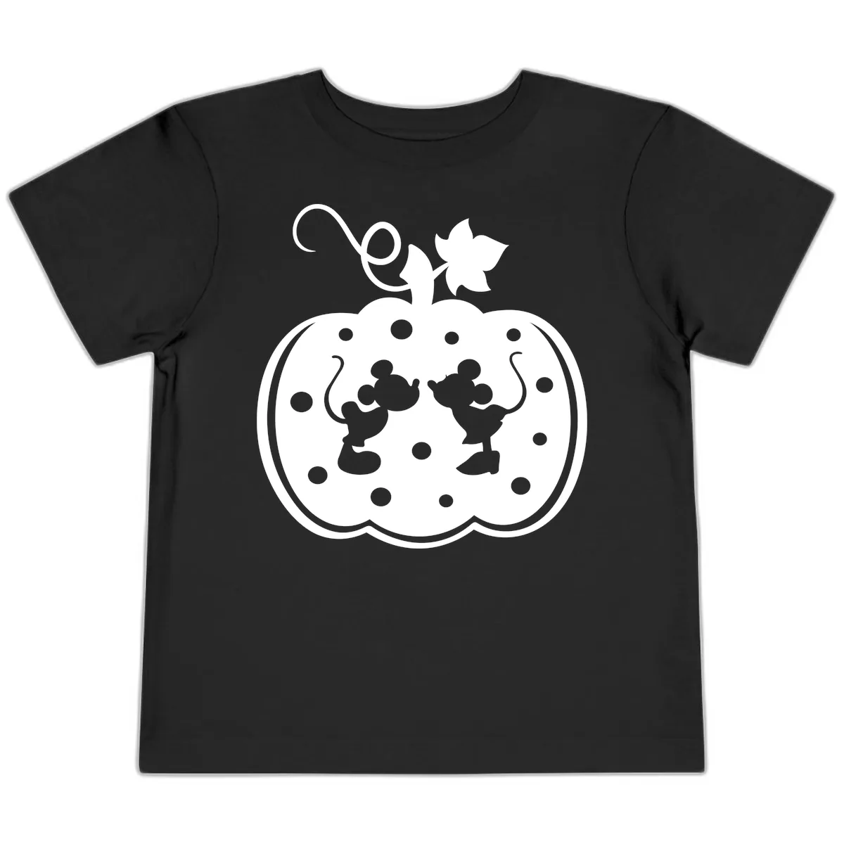 Mickey And Minnie Pumpkin Patch Toddler T-Shirt in Black