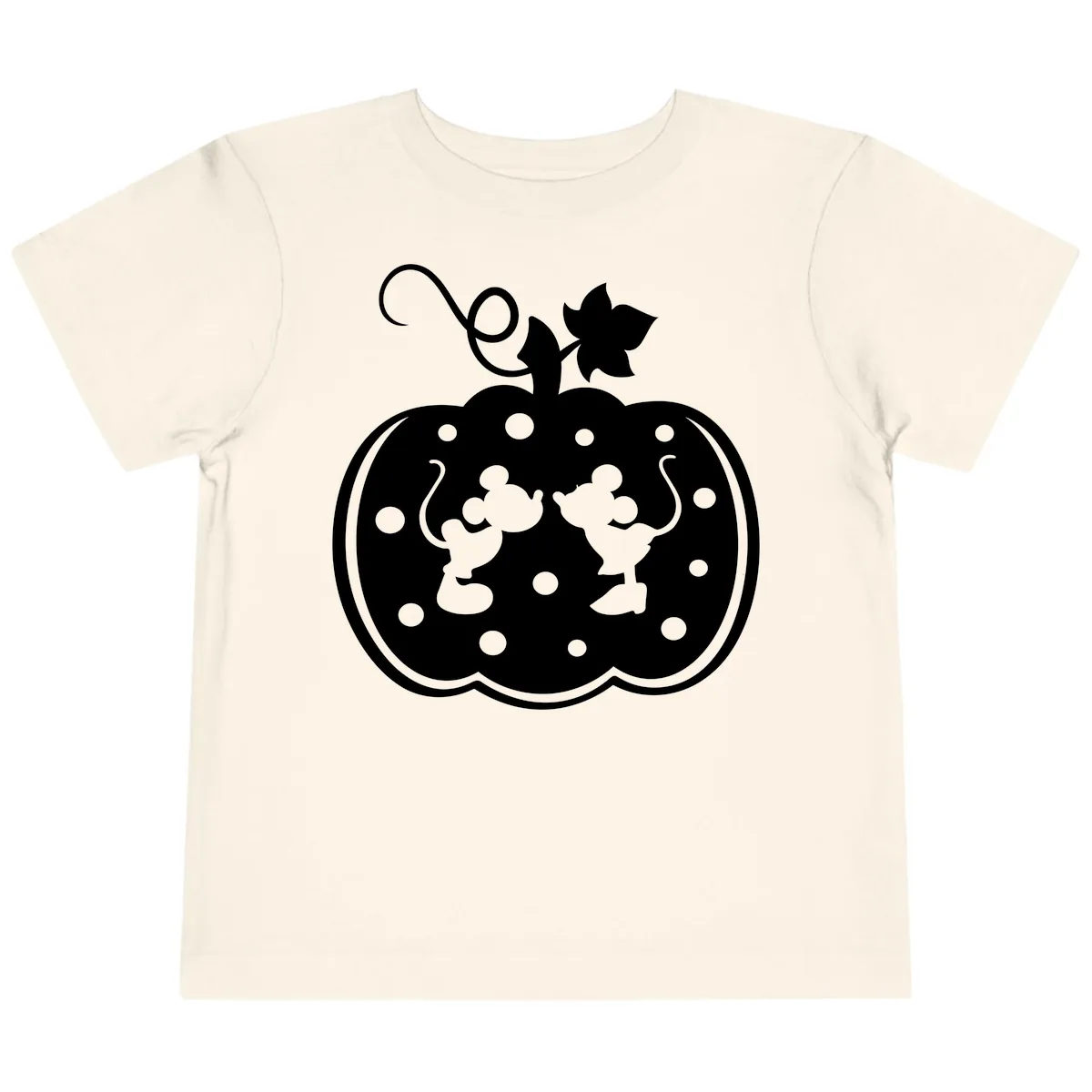 Mickey And Minnie Pumpkin Patch Toddler T-Shirt in Natural