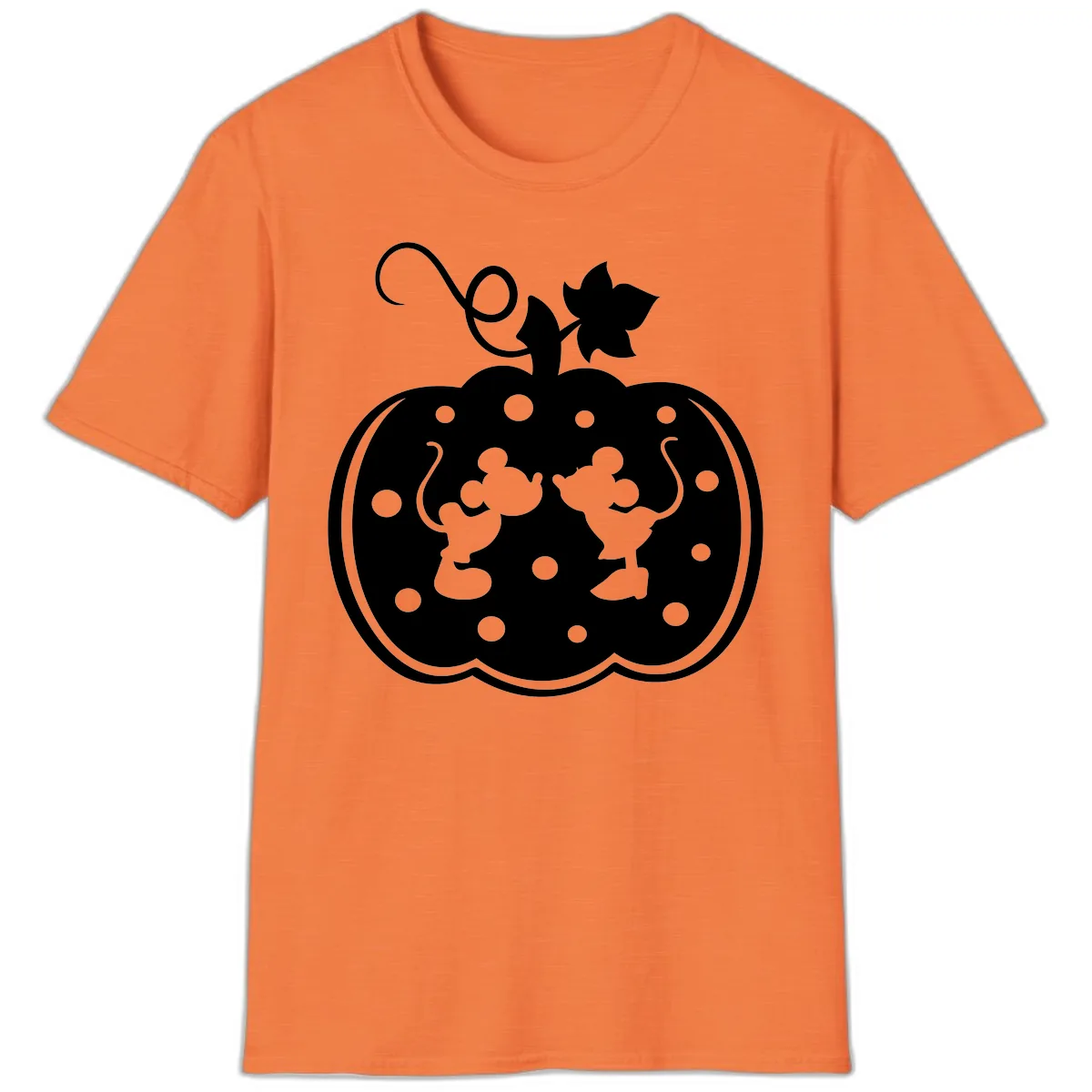 Mickey And Minnie Pumpkin Patch T-Shirt in Heather Orange