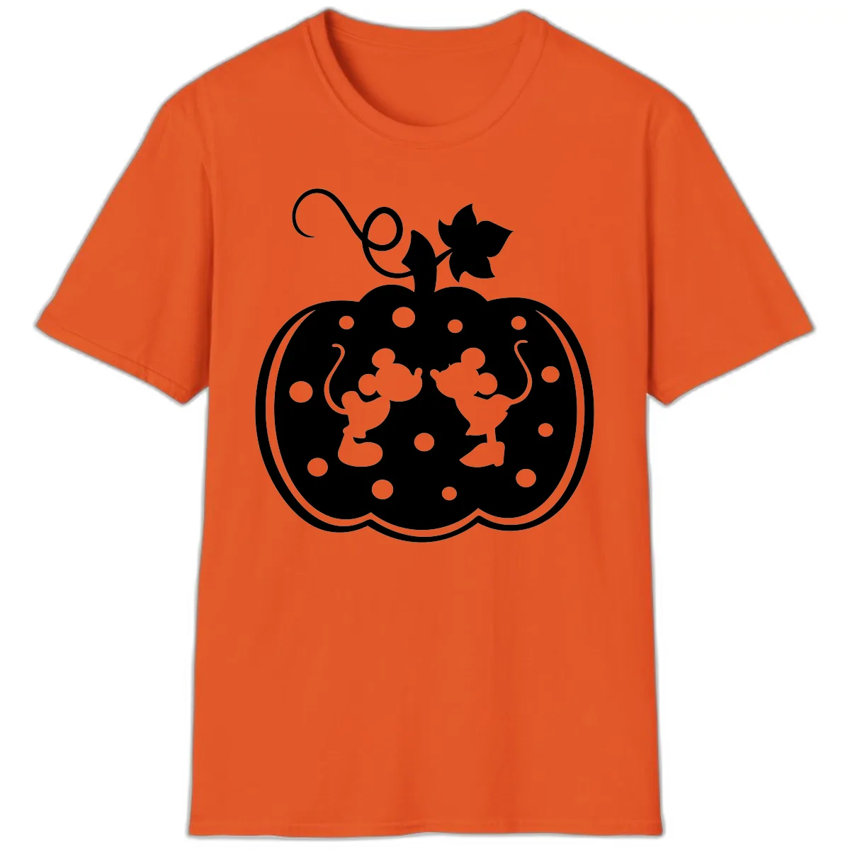 Mickey And Minnie Pumpkin Patch T-Shirt in Orange