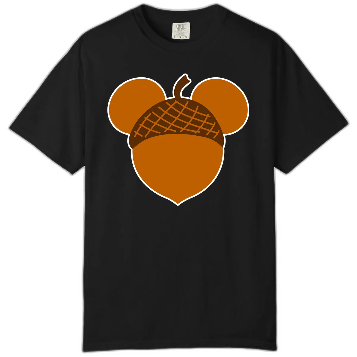 Acorn Mickey Mouse Ears Design Comfort Color in Black