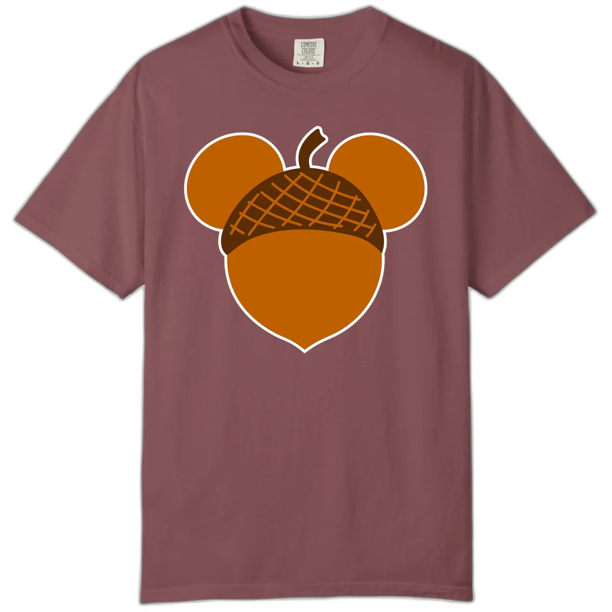 Acorn Mickey Mouse Ears Design Comfort Color in Brick