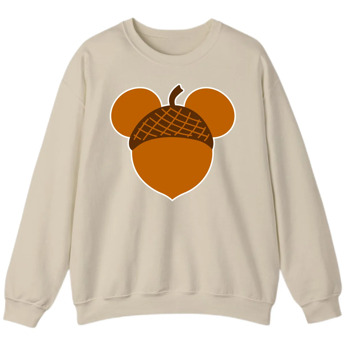 Acorn Mickey Mouse Ears Design Sweatshirt in Sand