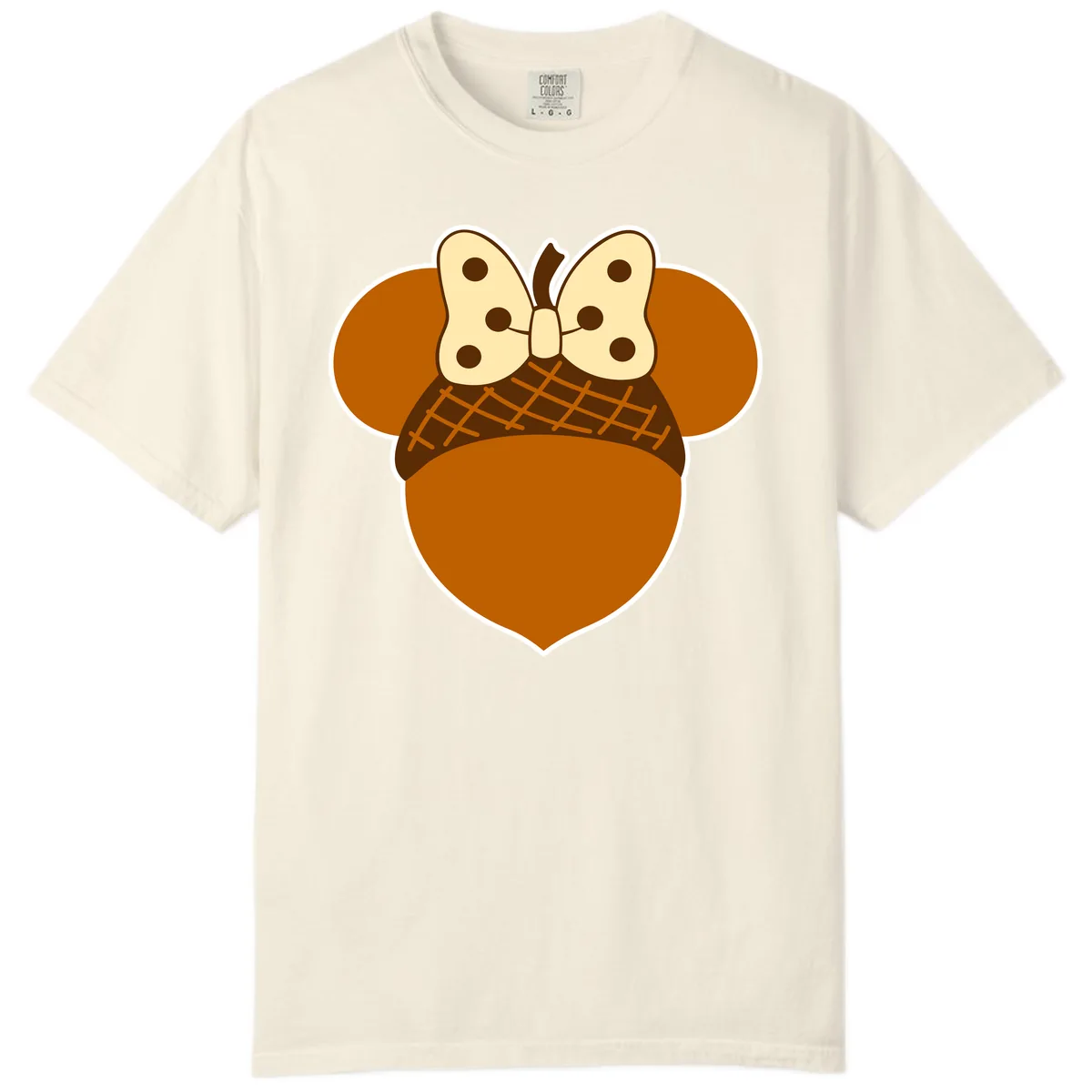 Acorn Mouse Ears Thanksgiving Design Comfort Color in Ivory