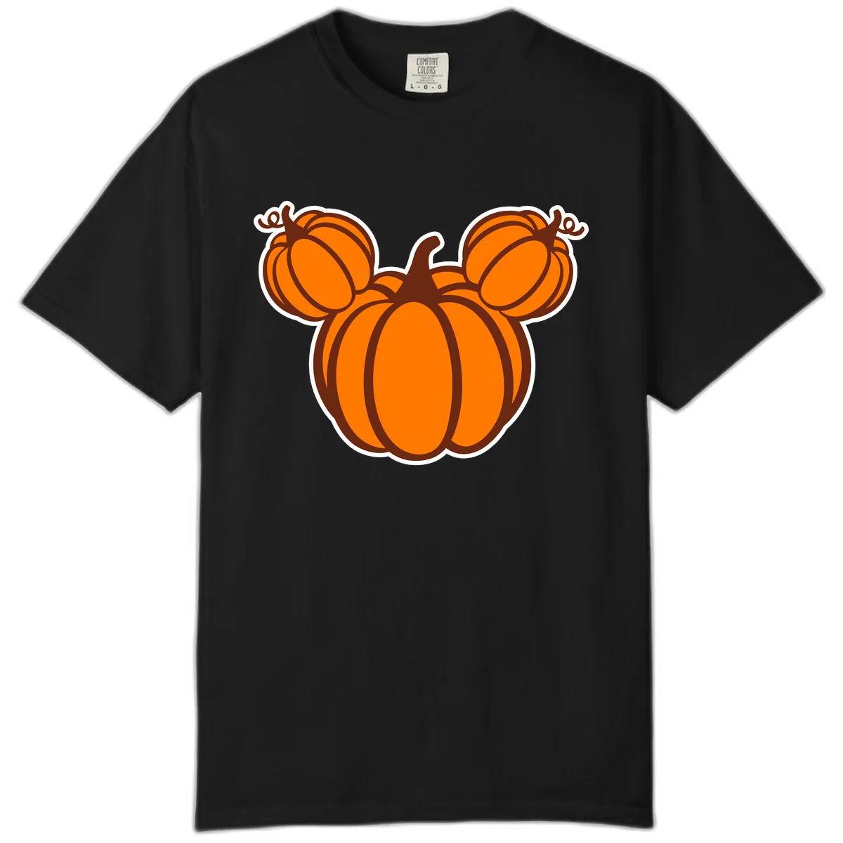 Mickey Pumpkin Head Design Comfort Color in Black
