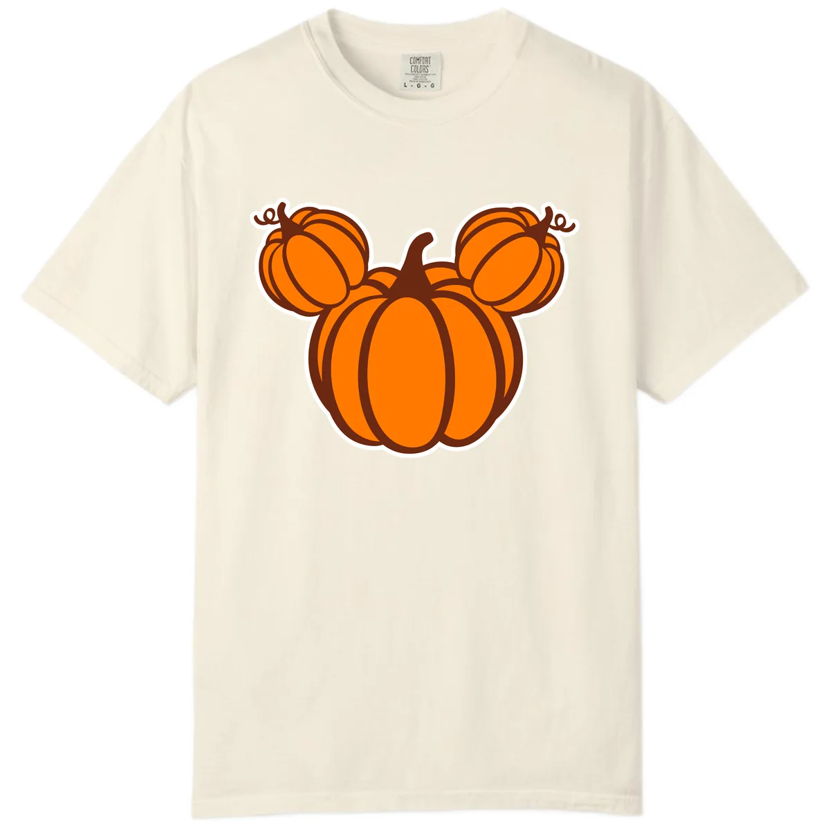 Mickey Pumpkin Head Design Comfort Color in Ivory