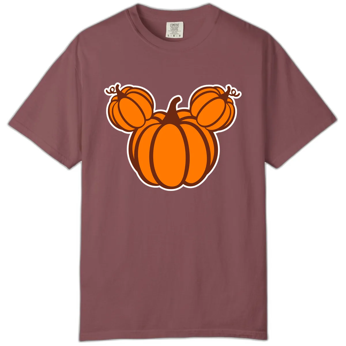 Mickey Pumpkin Head Design Comfort Color in Brick
