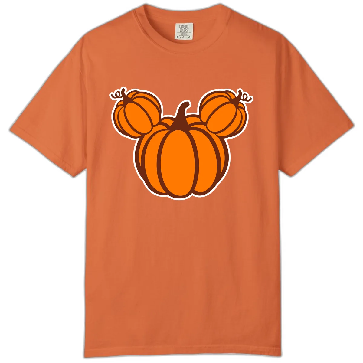 Mickey Pumpkin Head Design Comfort Color in Burnt Orange