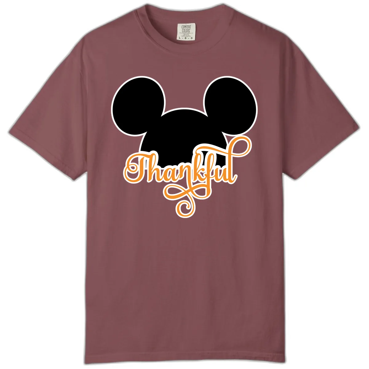 Mickey Ears Thanksgiving Design Comfort Color in Brick