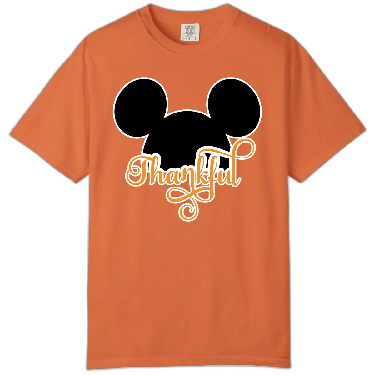 Mickey Ears Thanksgiving Design Comfort Color in Burnt Orange
