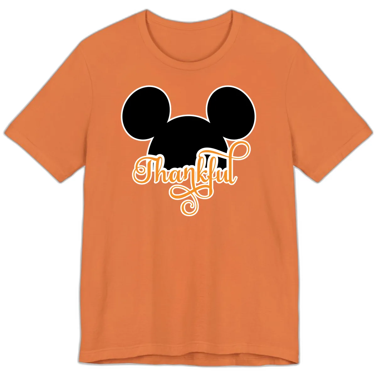 Mickey Ears Thanksgiving Design Premium T-Shirt in Burnt Orange