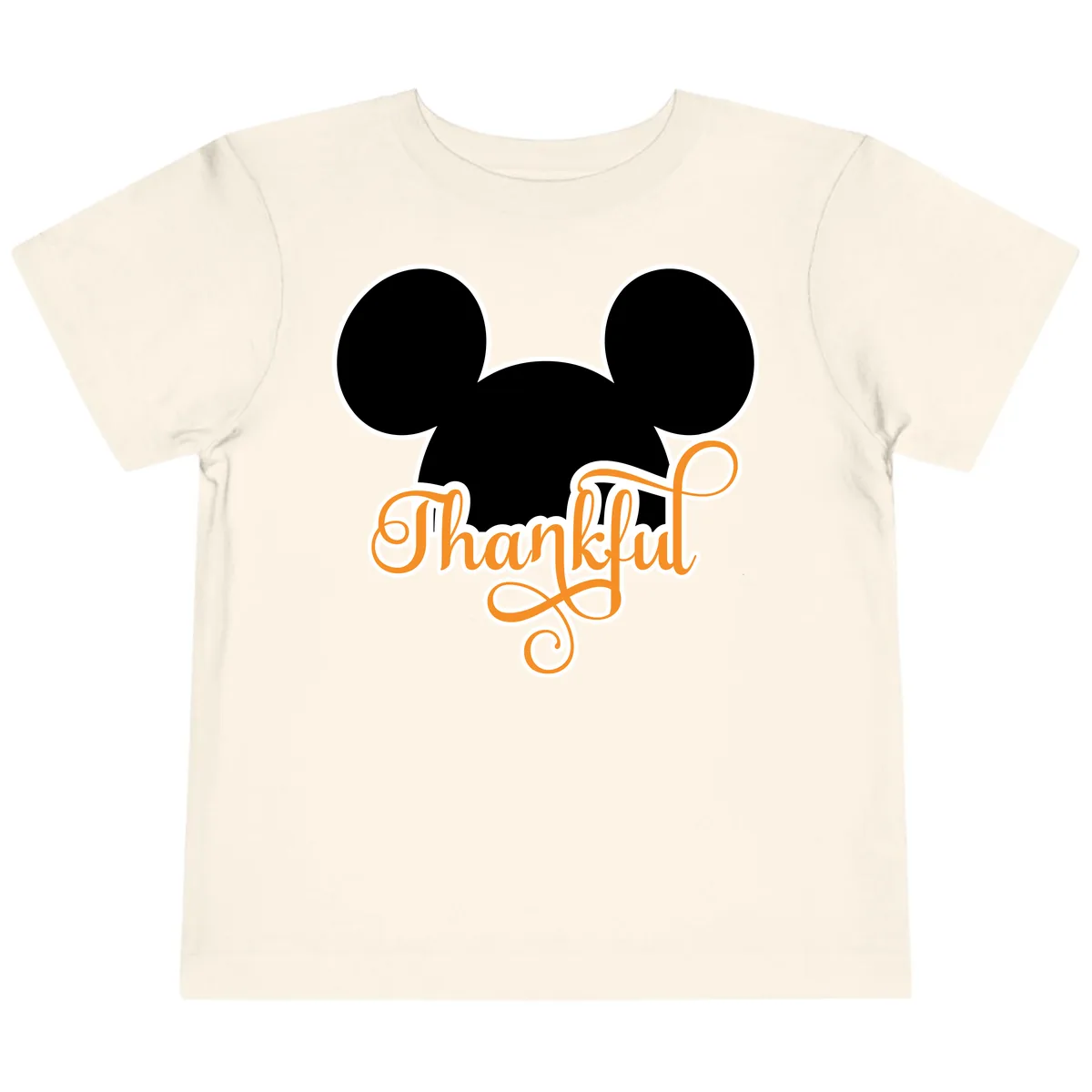 Mickey Ears Thanksgiving Design Toddler T-Shirt in Natural
