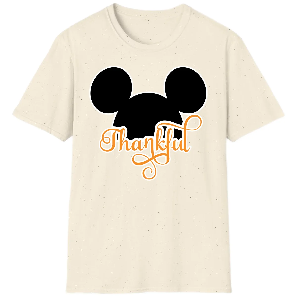 Mickey Ears Thanksgiving Design T-Shirt in Natural