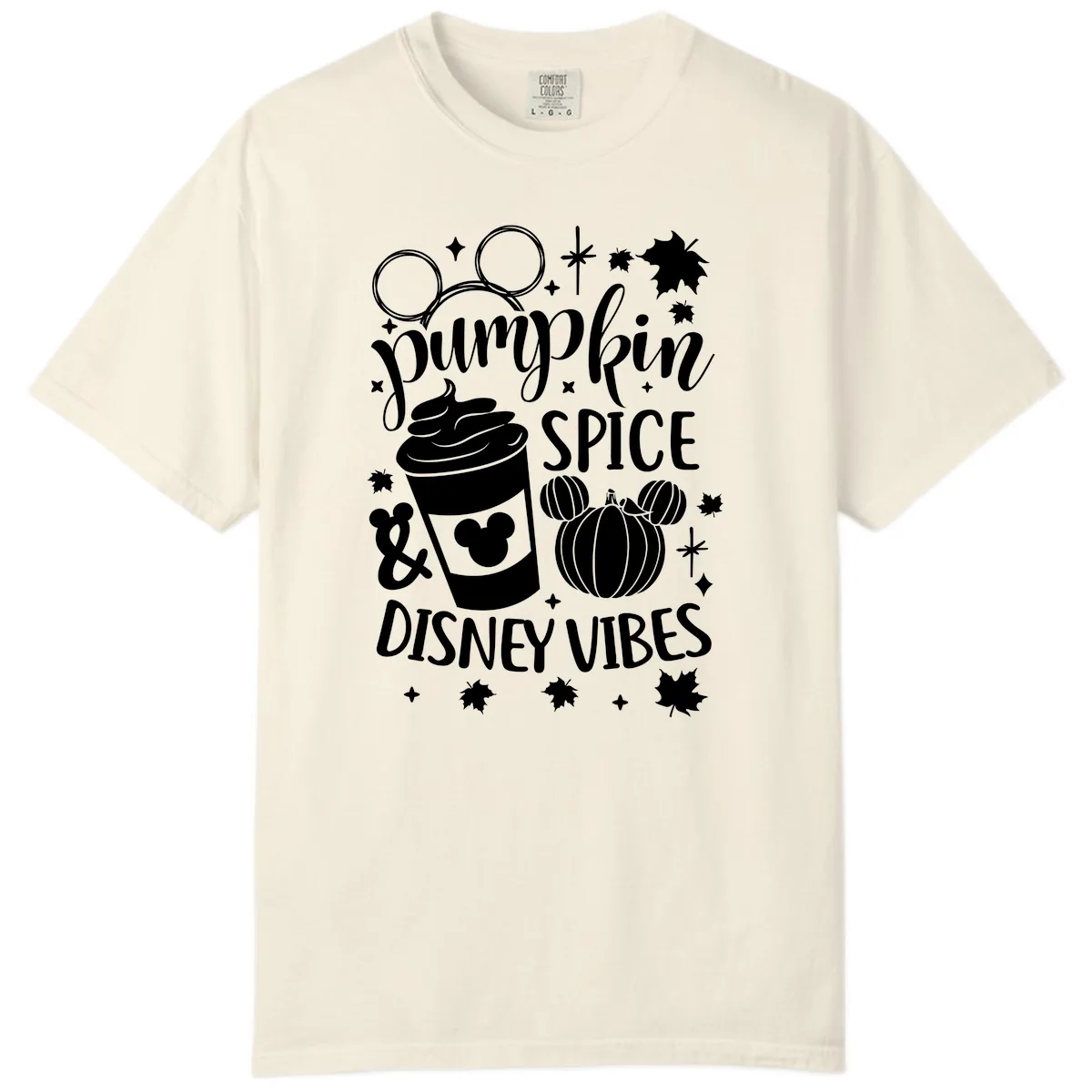 Pumpkin Spice Disney Vibes Comfort Color in Ivory