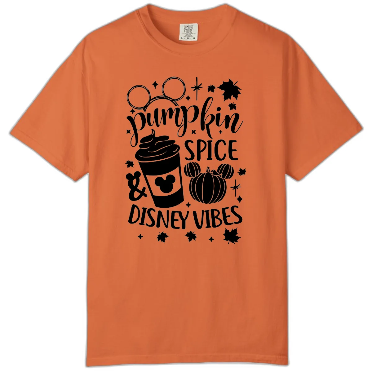 Pumpkin Spice Disney Vibes Comfort Color in Burnt Orange