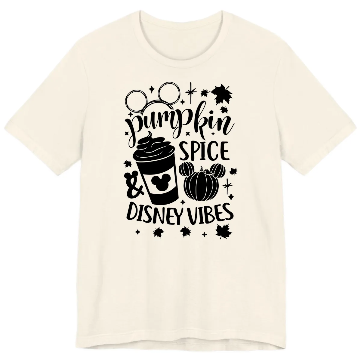 Pumpkin Spice Disney Vibes Premium T-Shirt in Natural