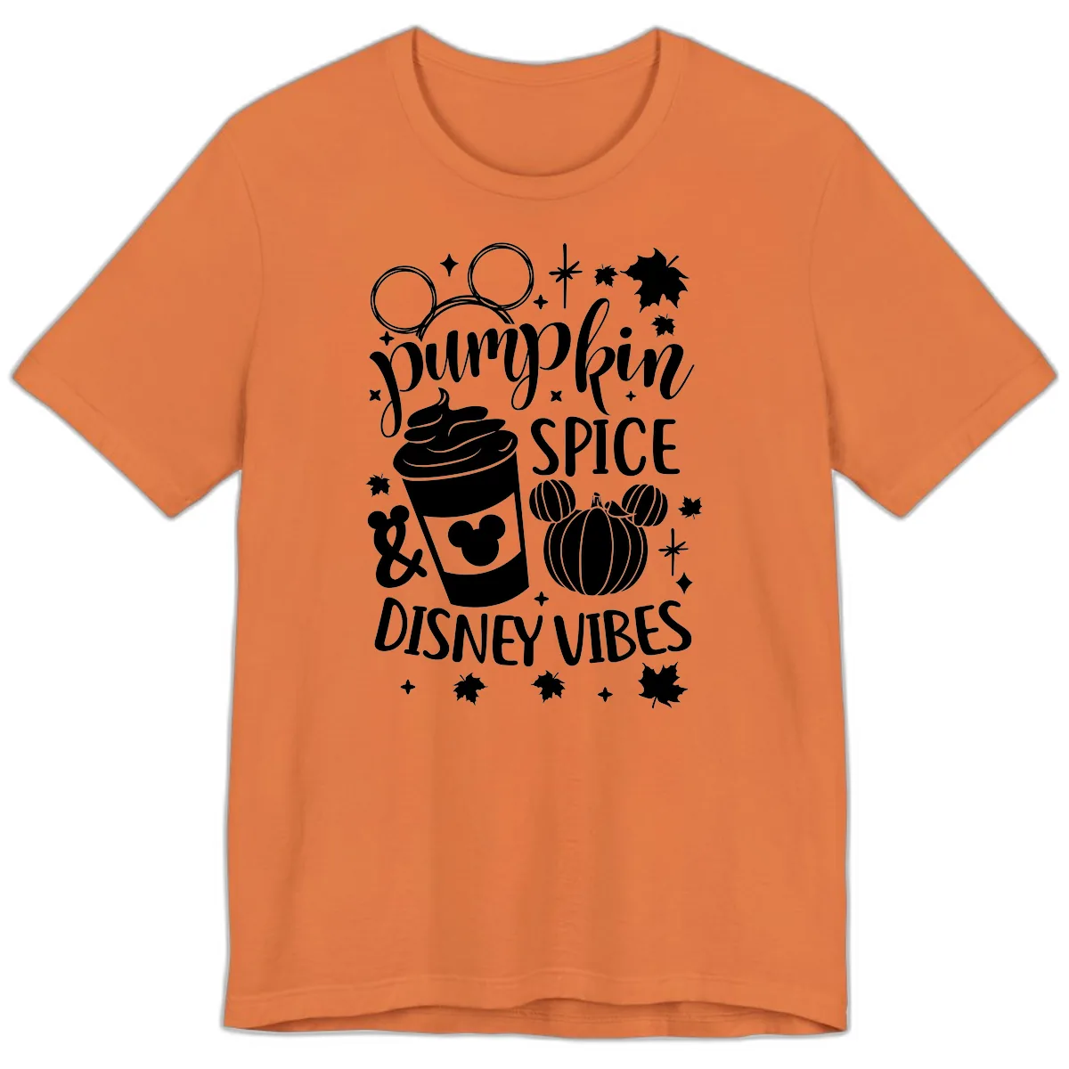 Pumpkin Spice Disney Vibes Premium T-Shirt in Burnt Orange