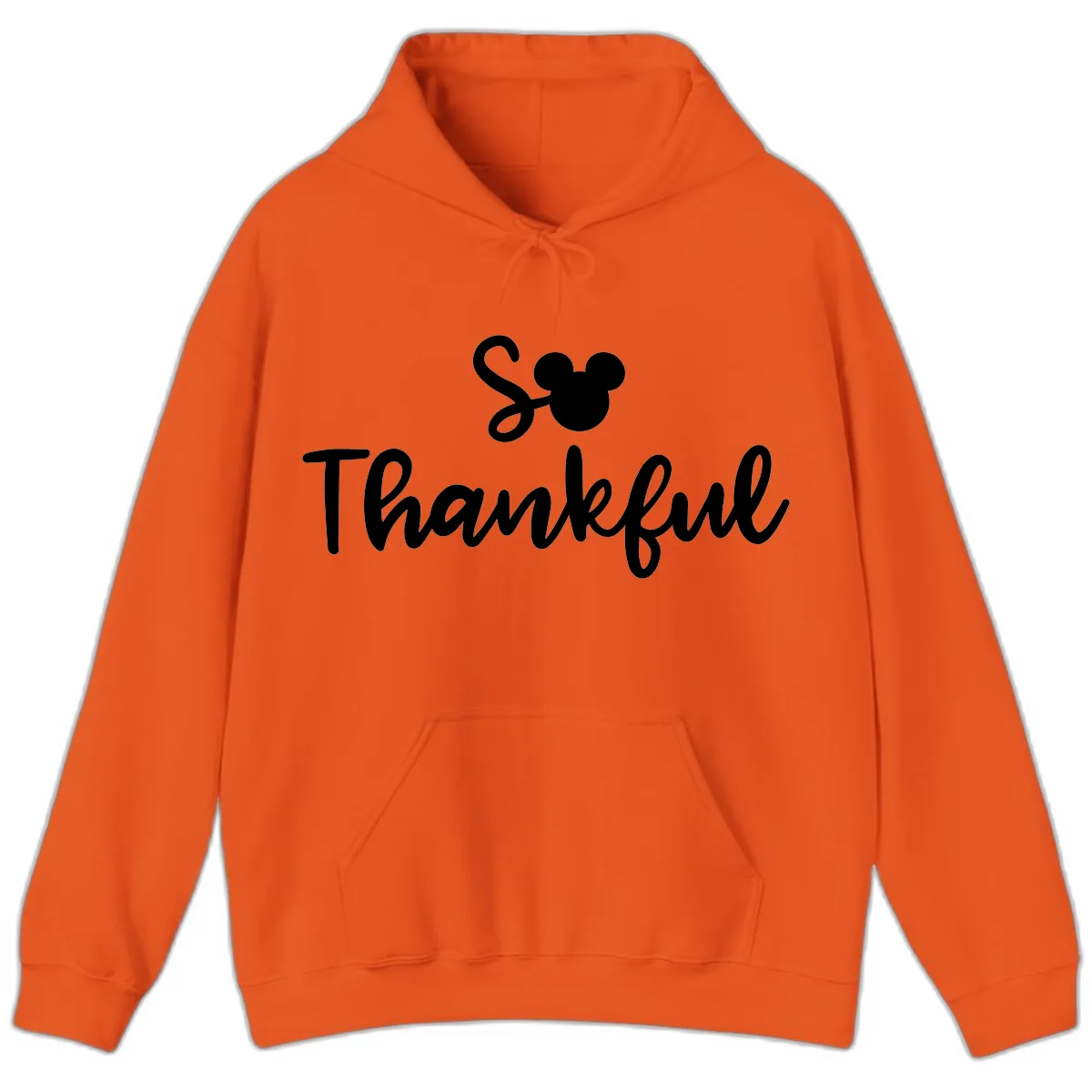 So Thankful Mickey Inspired Design Hoodie in Orange