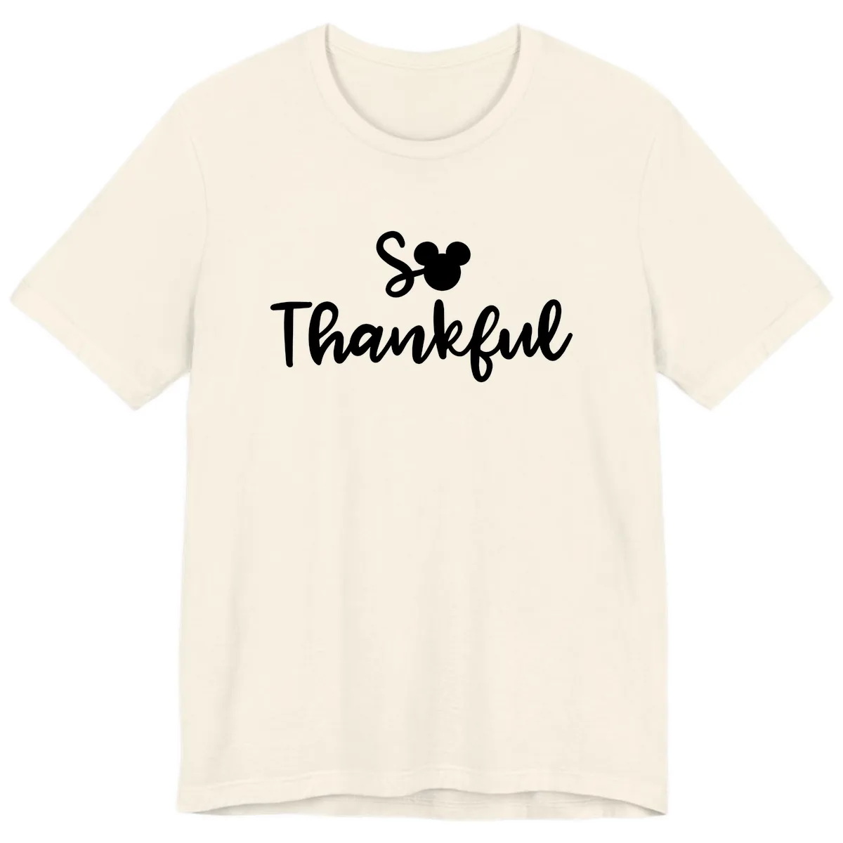 So Thankful Mickey Inspired Design Premium T-Shirt in Natural