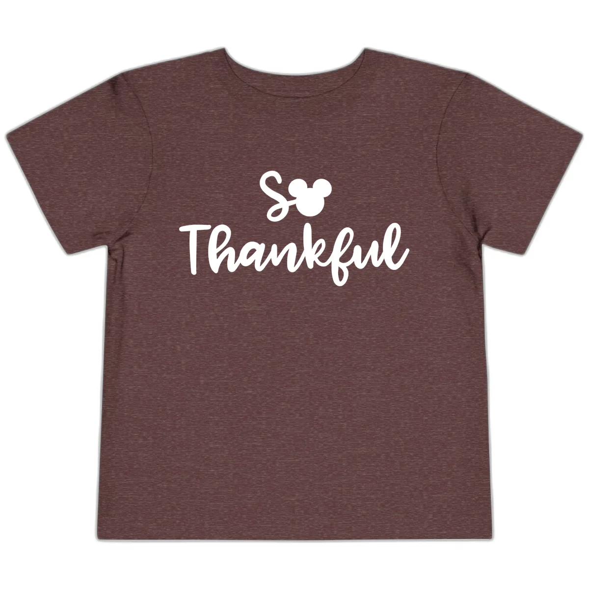 So Thankful Mickey Inspired Design Toddler T-Shirt in Heather Maroon