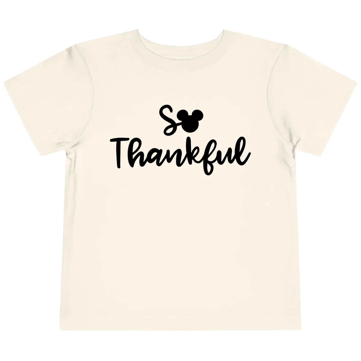 So Thankful Mickey Inspired Design Toddler T-Shirt in Natural