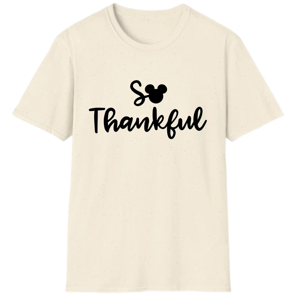 So Thankful Mickey Inspired Design T-Shirt in Natural